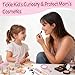 SMARTWO Wooden Makeup Toy Set for Toddler,Kids Pretend Play,Children Role Play Toys,Fake Cosmetics Salon Toys,Princess Dressup Accessories with Bag Birthday Gift for Girls 3 4 5 6