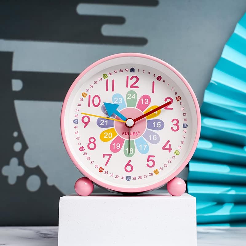 人気の Hotiyok 知育時計 置き時計 子供 学習時計 アナログ時計 24時間表示 補助数字付き 静音 子供用 生徒用 目覚まし時計として使用できます 常夜灯付き 時計を読む練習と時間の学習に便利 直径約11cm ピンク Ac Mahkamahagung Go Id