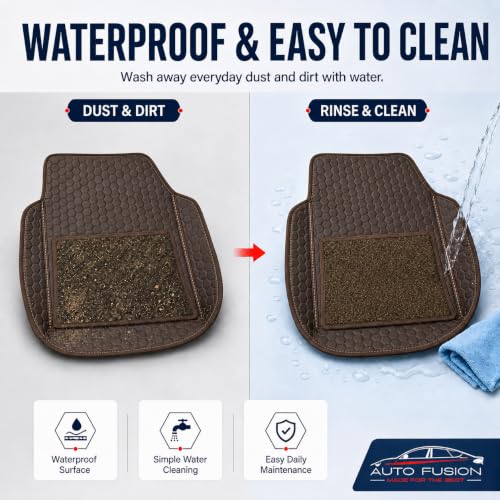 Image of 7D Car Floor Mat for Mahindra Logan | Coffee