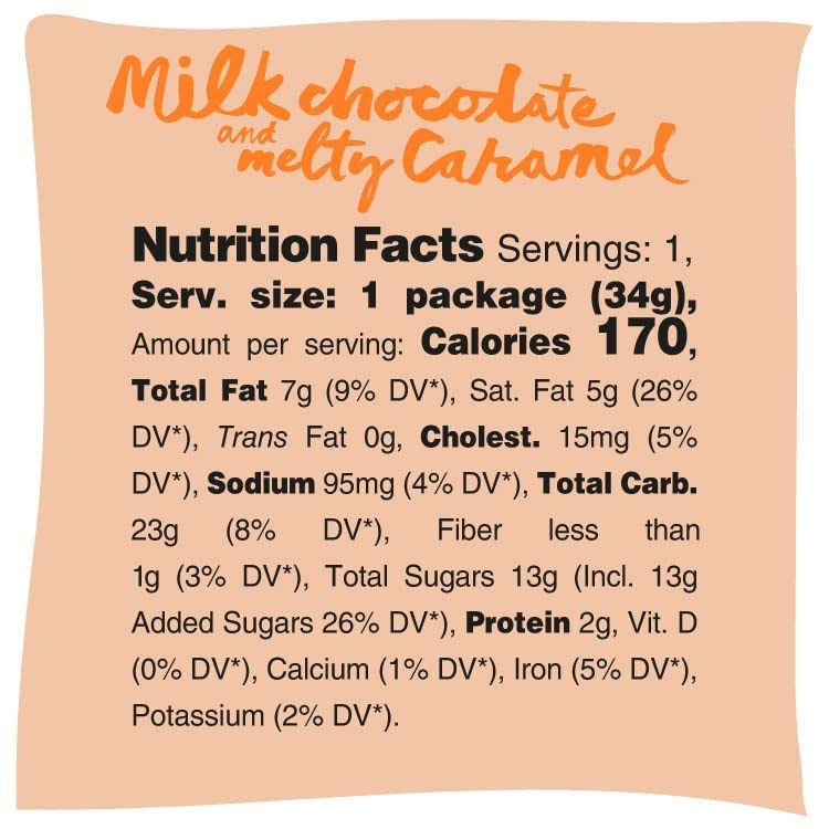 Miniatura 3 de Michel et Augustin Cuadrados de galletas de chocolate gourmet  Chocolate con leche y caramelo  Galletas europeas envueltas individualmente  15