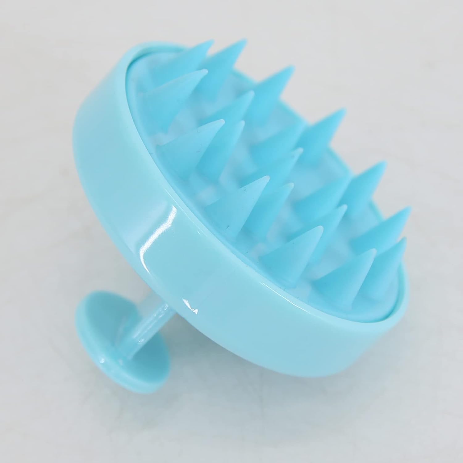 BTWTRY Light Green Hair Shampoo Brush Scalp Care Hair Brush with Soft Silicone Care Scalp Massager for The Scalp Exfoliate and Deep Scalp Cleansing (Light Green)