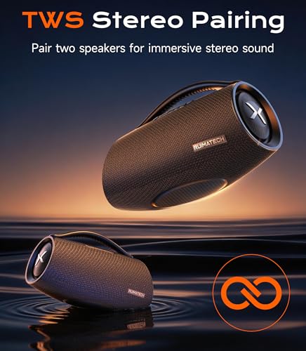 Image of 300W Peak Bluetooth Boombox Speaker, Big Powerful Sound with 80W Deep Bass, 3-Way Audio System, TWS, IPX6 Waterproof for Outdoor Party & Home Entertainment