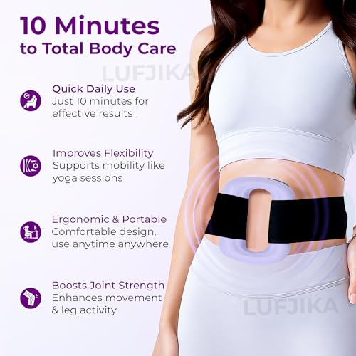 Image of Electric Belly Fat Massager Belt with Heat & Vibration | Abdominal Waist Slimming & Muscle Relaxation Device | Portable Body Shaping Fascia Massager for Home Use (1 MONTH WARRANTY)