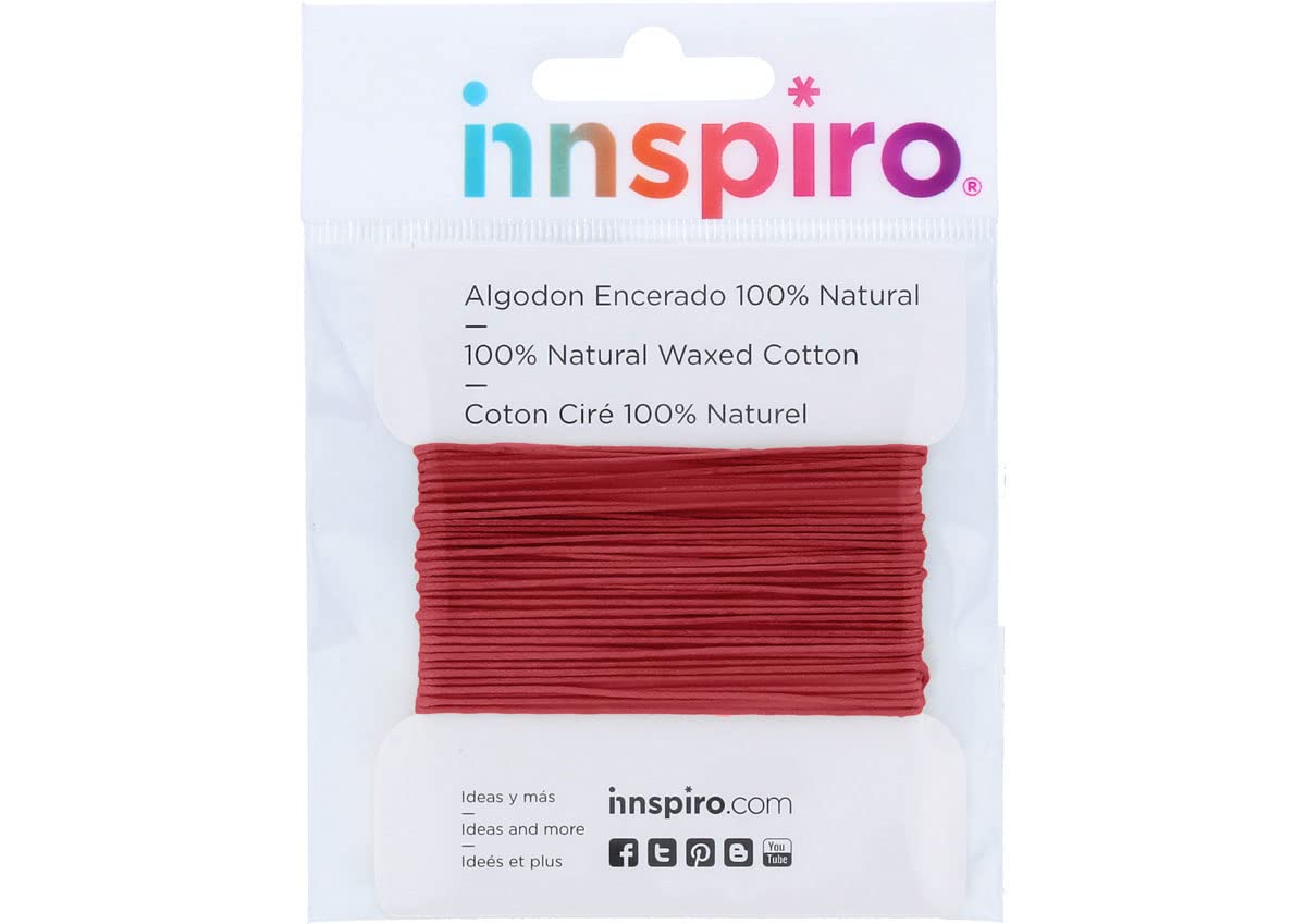 INNSPIRO Fine Waxed Cotton Cord Fuchsia 0.5 mm 5 m.