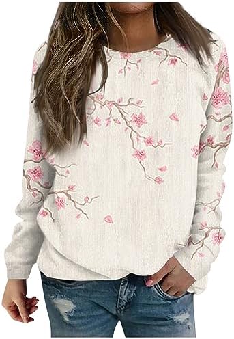 Women's 's T-Shirts Blouse Casual Long Sleeved Printed Round Neck Raglan T Shirt Top Sexy Tops, S-3XL