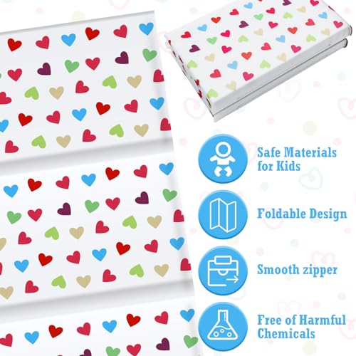 Image of Shellwei Vinyl Nap Mat Kid Preschool Daycare Sleep Mat,Heart