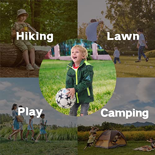 Image of Boys Rain Jacket with Detachable Hood Lightweight Raincoats for Kids