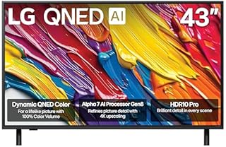 LG 43-Inch Class QNED AI 4K QNED82A Series Smart TV w/AI Sound, HDR10, 4K Super Upscaling, Filmmaker Mode, Wow Orchestra, Alexa Built-in (43QNED82AUA, 2025)