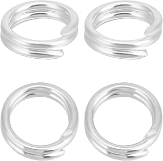 Beebeecraft 10Pcs 5mm Split Jump Rings 925 Sterling Silver Tiny Round Open Double Loop Jump Rings Connectors for Jewelry Making Necklaces Bracelet Earrings Keychains DIY Craft Accessories