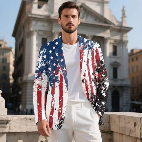 Men's Casual Blazer One Button Notched Lapel Suit Jacket Business Jackets Sports Coats Slim Fit Plus Size Blazer2