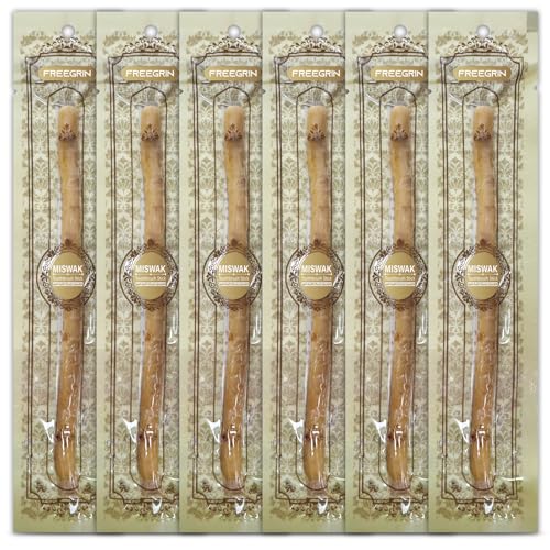 Hometimestore Cepillo de dientes Natural Miswak Libre de Químicos, Ecológico y Portátil, Cuida Tus Dientes sin Residuos Plásticos, 6 piezas