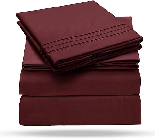 Miniatura 2 de Leluxe Home Juego de 4 sábanas tamaño King de 4 a 100 % microfibra, extra suaves y sin arrugas, juego de 4 sábanas para cama tamaño King con