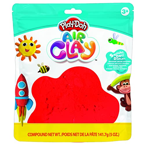 Play Doh Air Clay 5oz, Sensory and Educational Craft Toys for Kids, Ages 3+, Red