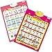 6Pcs Electronic Interactive Alphabet Wall Chart for Kids, ABC Learning for Toddlers,Learning Toys for Toddlers, Talking ABC,123s,Animal,Fruits,Vehicles & Vegetables Poster,Preschool Gifts for Kids