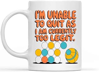Gift Design for Family Member Funny Im Unable To Quit As Currently Too Legit Funny 11 Oz White Ceramic Coffee Mug