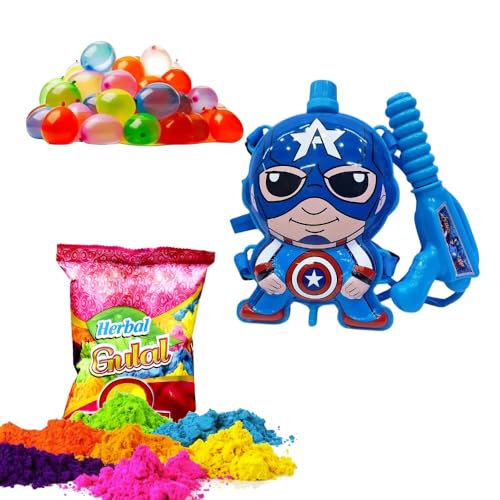 Image of CraftVatika Holi Colors Holi Gift Box, Holi Pichkari for Kids Girls Boys, Holi Pichkari for Kids, Organic Holi Colours, Holi Decoration Items, Holi Gadgets Items Holi Gulal Festive Celebration Kit