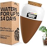 Netrox - Coni di irrigazione in terracotta - sistema di irrigazione automatico fino a 14 giorni - distributore d'acqua ecologico per piante da interno, balcone e giardino