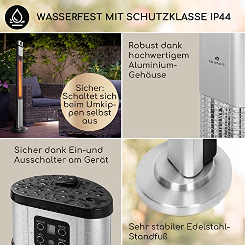 Blumfeldt Heat Guru Plus Standheizstrahler für Balkon und Terrasse