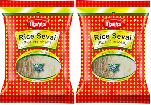 Image of Manna Vermicelli 500 grams|Rice Sevai|Seviyan|Vegetarian Semiya (Pack of 2)