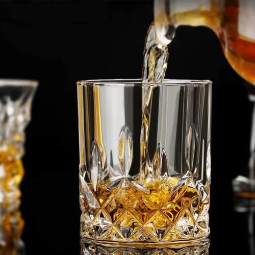 Whiskey Glasses Set Of 8, Gencywe 10 Oz Old Fashioned Whiskey Glasses, Crystal Bourbon Glass Cocktail Glasses Rocks Glasses, Clear Bar Glasses For Drinking Scotch Vodka Tequila Rum Liquor Gift For Men #TOP2