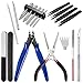 HLPIGF 17 PièCes Ensemble D'Outils de Puzzle en MéTal Outil Bricolage Kits de ModèLes en MéTal Outils Onglet Bord Cylindre CôNe Forme Aide à la Flexion Outils