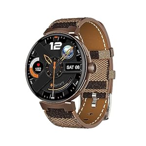 TROGN Smart Watch (beantwoorden/bellen), 1,4 inch volledig touchscreen smartwatch, fitnesstracker met hartslagmeter, IP67 waterdichte stappenteller, mode zakelijke klok voor mannen vrouwen (kleur: A)