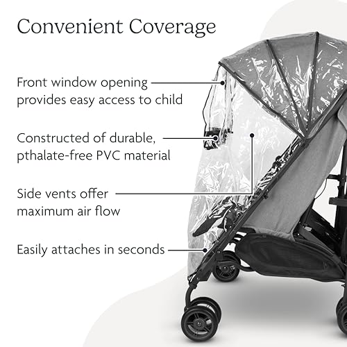 UPPAbaby G-Link and G-Link V2 Rain Shield Waterproof and Windproof Coverage Ventilated Design Quick Attachment Easy Access to Child by UPPAbaby - Image 3