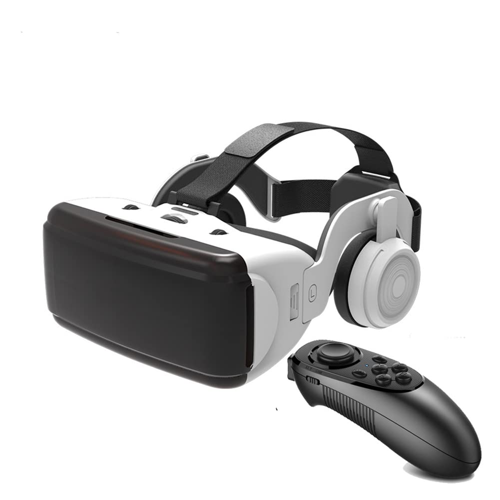 RSGK Auriculares VR Todo en uno, Auriculares VR con Controlador, Gafas de Realidad Virtual, Gafas VR Ajustables de Realidad Virtual 3D, un Regalo para niños y Adultos