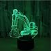 Produktbild Handel Bagger 3D Lampe Sieben Farben Control Touch 3D LED Tischlampen Kreative 3D Kleine Schreibtischlampe