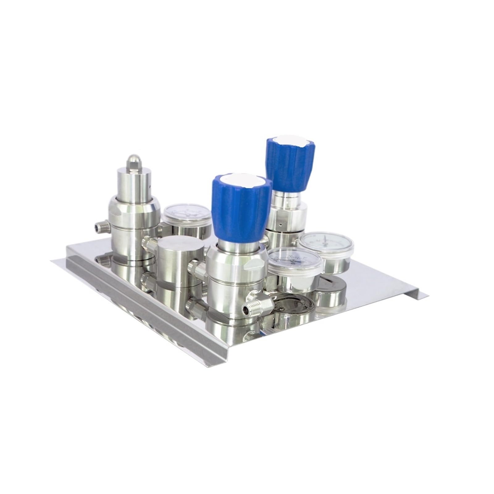 1 Uds. Colector de conmutación semiautomático de 200 bar, dos botellas de nitrógeno, helio, dióxido de carbono, panel de gas oxígeno (Color : Stainless, Size : Oxygen Regulator)