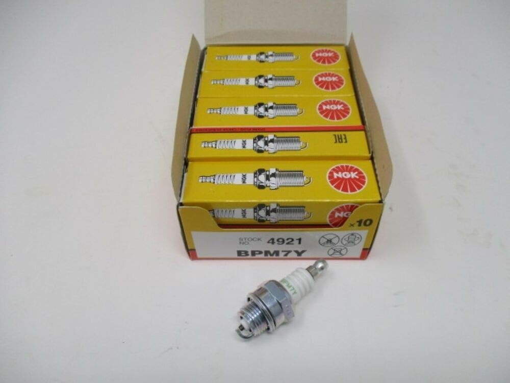 10 Genuine, Compatible With NGK 4921 BPM7Y V-Power Plug Lawn Mower V-Power
