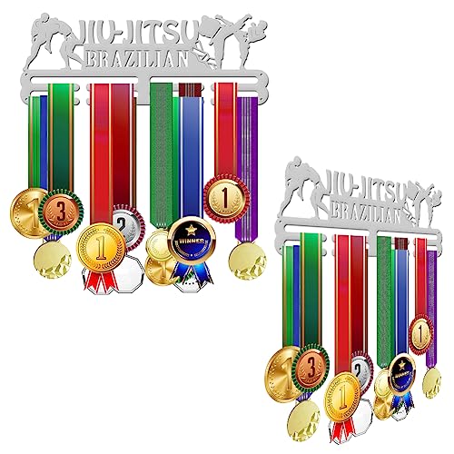 INFUNLY Medal Display Brazilian Jiu Jitsu Award Holder Sports Medal Hanger Rack Wall Mounted Medal Hanger Race Medal Wall Hanger for Brazilian Jiu Jitsu Awards Ribbon