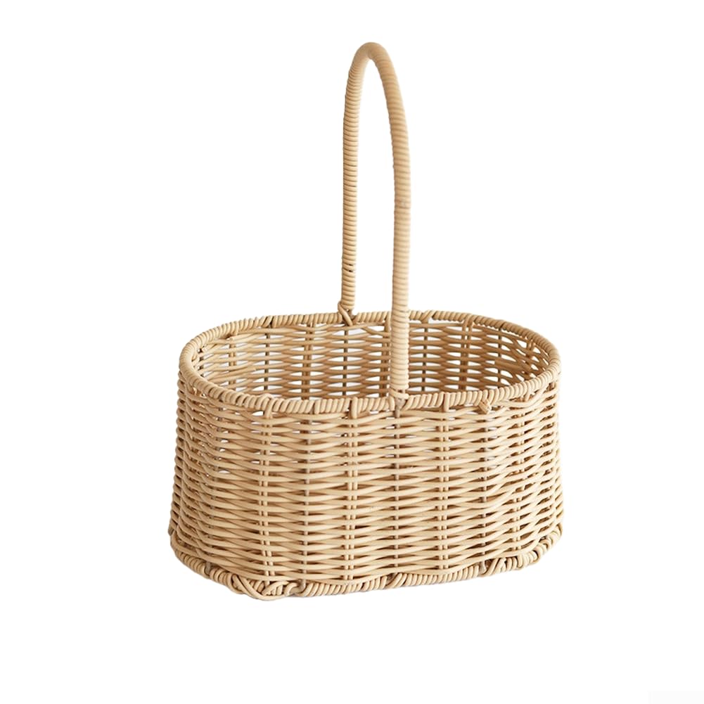 Handgeflechtener Osterkorb Bunt 25cm Mit Handgeflechtener Osterkorb(B)