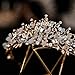 SWEETV Jeweled Wedding Tiaras and Crowns for Women, Metal Princess Tiara Queen Crown for Bride, Bridal Headpieces for Birthday Quinceanera Pageant Prom, Gold