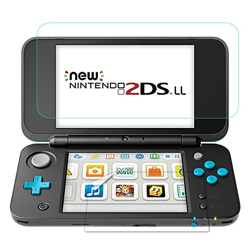 TUTUO Protector de Pantalla para Nintendo New 2DS XL Vidrio Templado 9H para Pantalla Superior*1 y Pantalla Inferior *1, Alta Definición de Cobertura Complet
