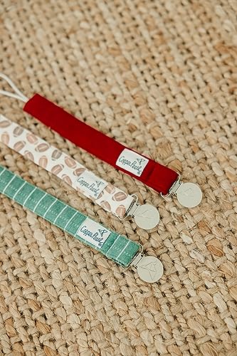 Copper Pearl Essentials Bundle | Baby Burp Cloth Large 21"x10" Premium Absorbent Triple Layer 3 Pack | Baby Bandana Drool Bibs for Drooling and Teething 4 Pack | Binky Clip 3 Pack | Blitz4