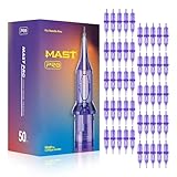 Mast Pro Aiguilles de Tatouage,50 Pièces Tailles Variées #12 1201RL 1203RL 1205RL 1207RL 1205RS 1207RS 1209RS 1207RM 1211RM 1209M, Set Jetable Round Liner Shader Magnum Pour Tous Les Styles