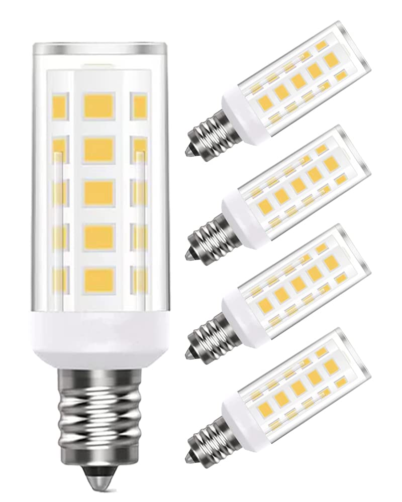 E12 LED電球 E12口金 3000K 電球色 調光可能(4個入) Amazon | E12 LED電球、E12口金、360lm、4Wはハロゲン電球40W