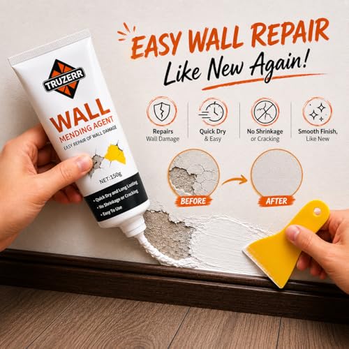 Image of Wall repair paste (150g x 2) wall putty paste, wall crack repair for walls Holes & Damage | wall crack filler, DIY wall paint repair | Wall putty Filler, putty paste, wall paint repair (300g)