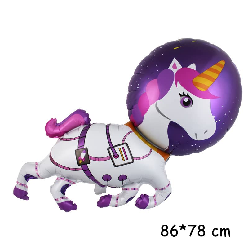 Space Unicorn Foil Balloon, 80cm (2 pack), Purple - Image 2