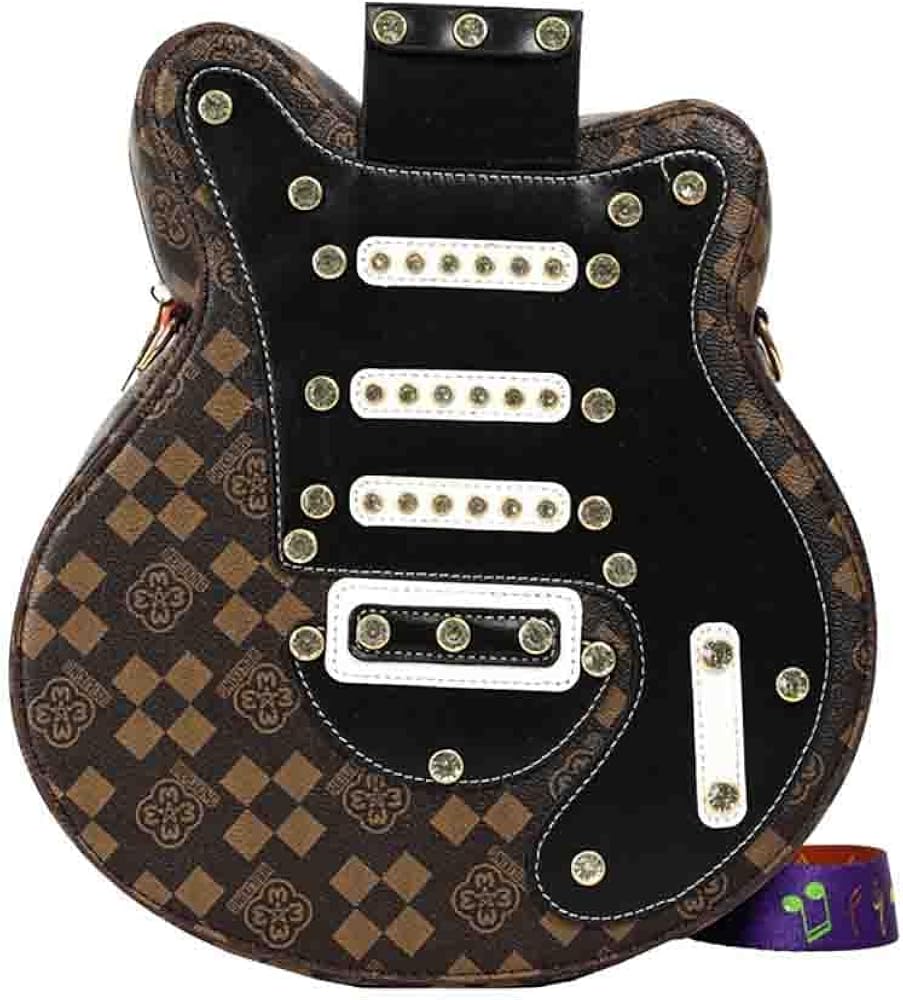 Amazon.com: OXYPLAY Women's Guitar Shaped Shoulder Bag, PU Leather