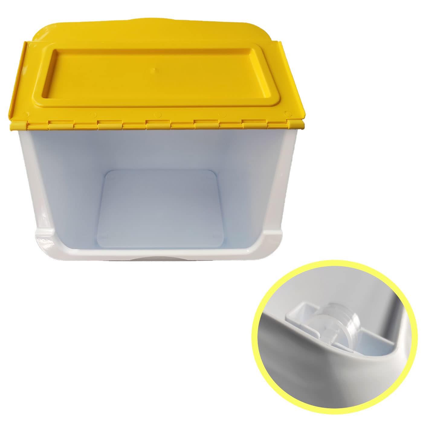 Acan Lot de 3 poubelles empilables en plastique avec roulettes, boîtes de rangement ordures, recyclage (papier, plastique et verre, 36 l, 36 x 38,5 x 38 cm)