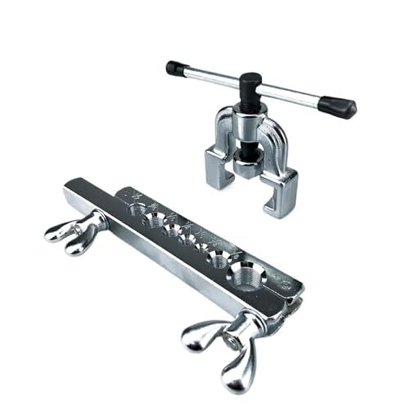 Copper Tube Flaring Tool Kit for 45° Flare on, Aluminum, Brass, and Mild Steel Tubing(Metirc)