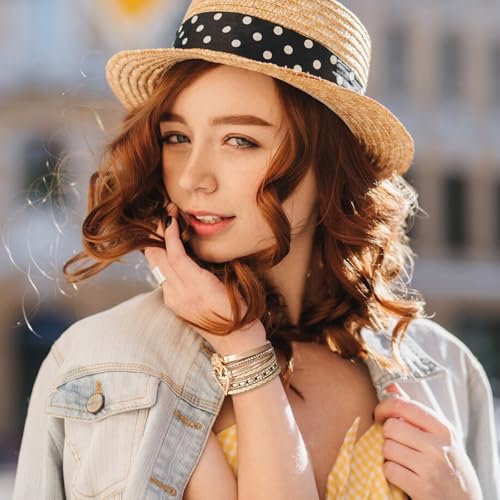 2Pcs Leather Wrap Bracelets for Women, Layered Heart Bracelet with Clasp, Multilayer Stack Boho Leather Bracelets for Women 7