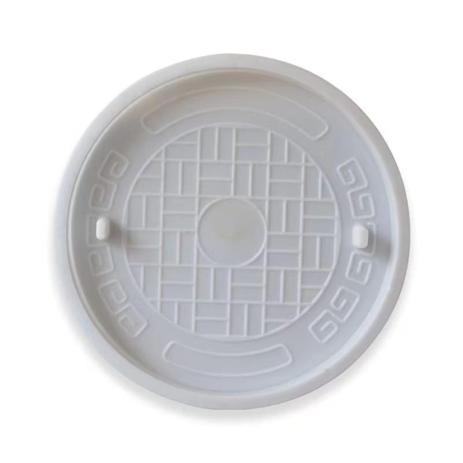 Precast Manhole Cover Mold Round Plastic Manhole Mold Reusable Concrete Form Textured for Contractors, Builders, Construction Site, Workshop, Factory, Round Manhole Cover-picture-30