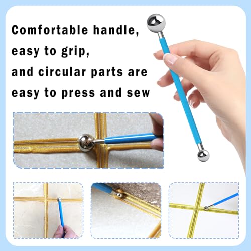 10 Stück Werkzeug Schaber Kit Fugenglätter Set, 6 Silikon Fugenglätter, 4 Stück Metallkugel Abzieher, Silikonfugen abzieher Caulking Werkzeug Kit Fugenglätter Set Für Badezimmer, Küchenfliesen, Blau