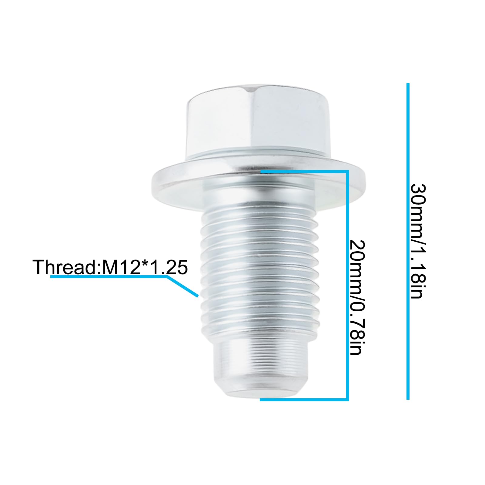 2x Bullone Per Tappo Di Scarico Dell'olio Per Auto M12x1,25 90341-12032 Compatibile Con Citroen C1 Compatibile Con Peugeot 107/108 6822.ER