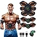 EMS Trainingsgerät,Bauchmuskeltrainer, USB Wiederaufladbar Muskelstimulator bauchtrainermit 6 Modi & 9 Intensitäten, LTragbarer Muskelstimulator,für Bauch,Arm,Bein-Fitness Trainings Gang