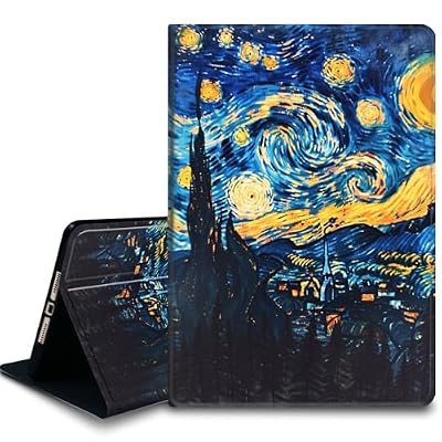 Bxgolkgd Tablet Case for Samsung Galaxy Tab S10 Plus 2024/S9 Plus/S9 FE Plus 5G 2023 12.4 Inch,Shockproof Stand Cover with Heat Dissipation,Auto Wake/Sleep Function,Van Gogh Starry Night Art