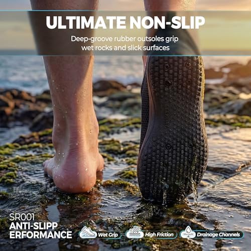 SEEKWAY Barefoot Water Shoes Women Men Quick-Dry Aqua Scoks Beach Swim Pool Lake Non-Slip | Surfing Kayaking Cruise Camping Accessories River Hiking - 4